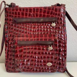 The Trend maroon crocodile handbag